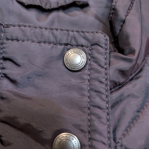 Coach Quilted Jacket Women's XS Purple Designer - Picture 3 of 8